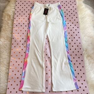 Paris Hilton Tie-Dye White Pants